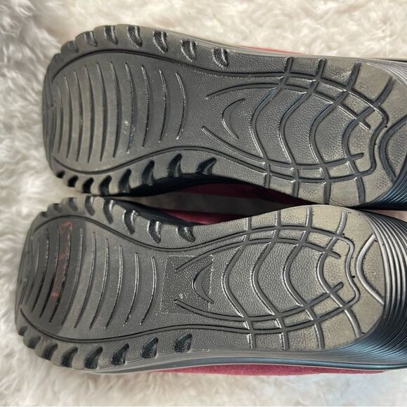 SKECHERS PARALLEL - DITTO LEATHER SUEDE BURGUNDY  WEDGE ANKLE BOOTS SZ10 - Picture 12 of 12